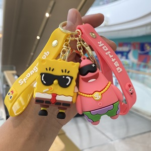 Llavero 3D de Bob Esponja y Patricio Estrella, Colgante de Plástico Kawaii para Mochila, Llaves de Coche, Regalos para Parejas - Product Image 2