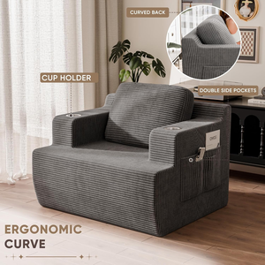 Sofá Individual Perezoso Extra Grande con Asiento Profundo para Interiores, Sofá Comprimido para Sala de Estar, Siesta y Decoración del Hogar - Product Image 5