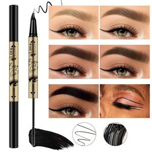 Meilleur kit de maquillage 2-en-1 à marque privée : <span class=keywords><strong>Eyeliner</strong></span> <span class=keywords><strong>liquide</strong></span> pigmenté longue tenue, waterproof et épais, et <span class=keywords><strong>Eyeliner</strong></span> minéral pour cils recourbés avec tampon - Product Image 4
