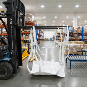 モヤン リサイクル可能 4点強化 ソフトトレイ スリング フルベルト ループサポート PP素材 安全係数6:1 1トン ビッグバルクバッグ - Product Image 1