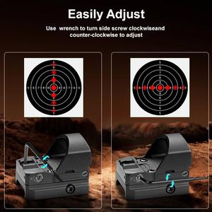 منظار تصويب بنقطة حمراء مع 4 أنماط تصويب، أسود غير لامع، ببطارية مدمجة قابلة لإعادة الشحن، منظار تكتيكي للصيد بالليزر مع خاصية الاستيقاظ بالاهتزاز - Product Image 6