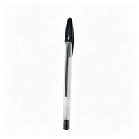 Stylo bille HBC élégant et minimaliste noir, bleu, rouge, personnalisé, couleur unie, à clic, pour l'école, le bureau et le quotidien
