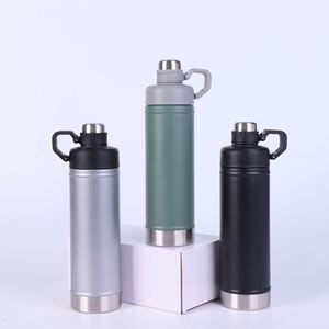 Mug de voyage isotherme 750 ml en acier inoxydable avec poignée pliable, maintient au chaud ou au froid pendant 12 à 24 heures - Product Image 2