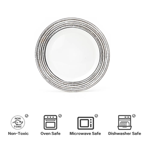 Juego de Vajilla de Cerámica Tipo Piedra, Tazón Plano Opal, Resistente al Calor del Microondas, para Sopa y Ensalada - Product Image 4