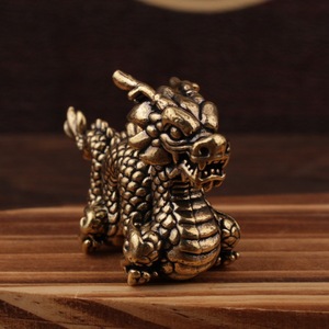 Adorno de Dragón del Zodiaco en Latón, Dragón Auspicioso Retro Creativo, Decoración para Hogar, Oficina, Mascota del Té, Objeto Decorativo de Mesa - Product Image 2