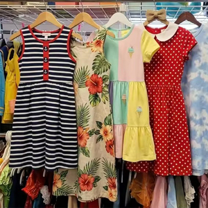 Chinese Factory Girls' Summer Cotton Sleeveless Floral Print Multi Color Casual Grade a Quality Kids Wear <b>Dresses</b> - Product Image 5