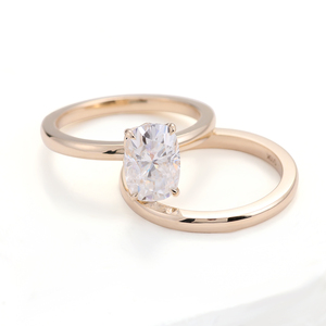 Joyería fina Cojín Corte Laboratorio Blanco 2.5CT Moissanite Anillos de boda para parejas Oro amarillo 10K en línea - Product Image 4
