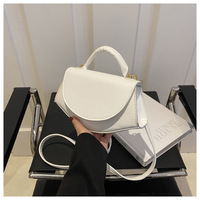 Sacs à bandoulière pour femmes en cuir PU de couleur unie, sac à main pour femmes