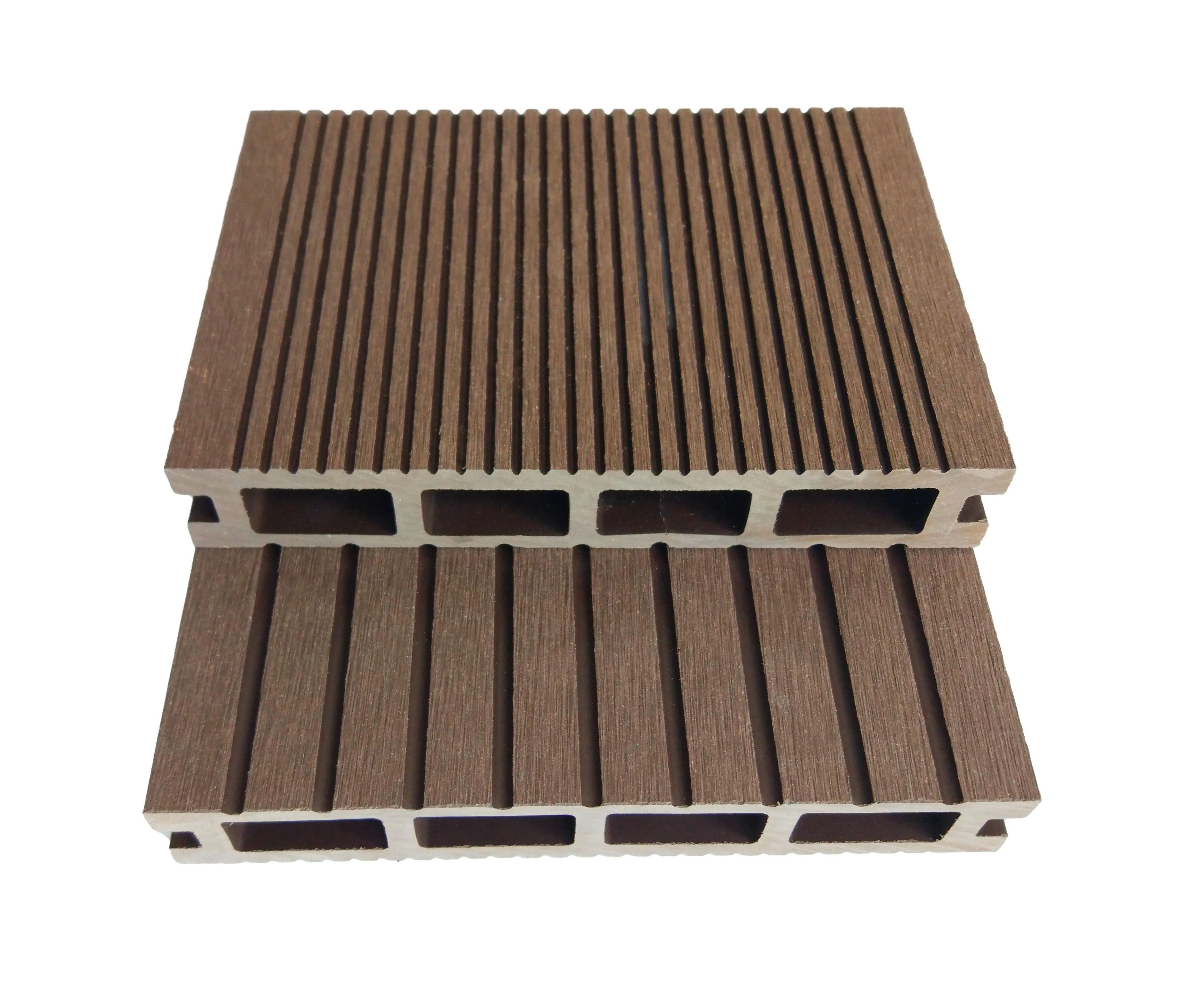 ใบรับรอง ISO ใบรับรอง CE ไม้พลาสติกกลวงคอมโพสิต Decking นอกพื้น WPC AL-K150-25B