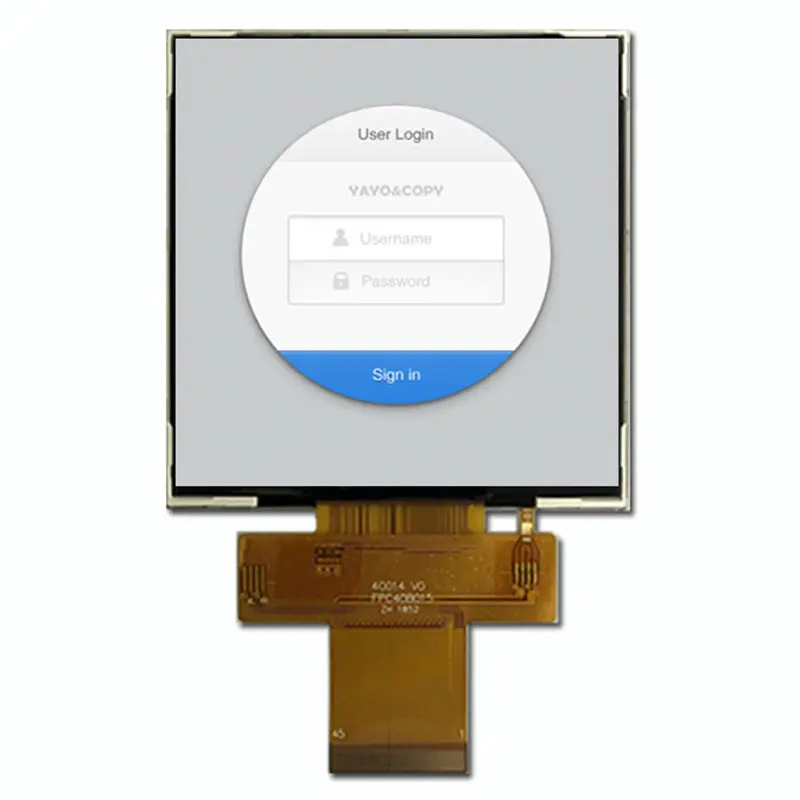 4 Inch Square TFT Display 480*480 Resolution RGB Interface IPS Square Touch LCD Screen