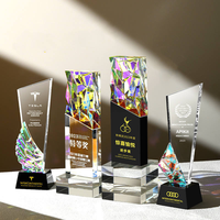 Trophées en cristal personnalisés Hyper Crafts, vente en gros d'usine, design élégant, plaques vierges en acrylique, blocs en bois, récompenses artisanales de qualité