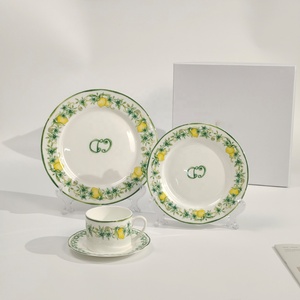Ventes en gros de services de vaisselle en porcelaine fine européenne de luxe à motifs citronnés - Product Image 2