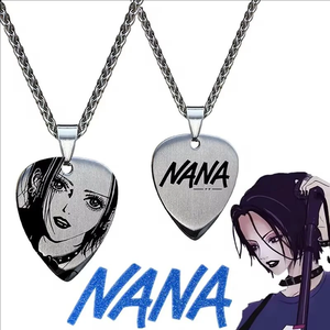 Migliore vendita Anime NANA Oosaki collana personalizzata in acciaio inox Laser Choker chitarra Pick catena a maglia per Cosplay e regalo - Product Image 1