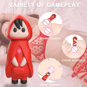 Caja personalizada <span class=keywords><strong>gratis</strong></span>, Juguetes sexuales con forma de <span class=keywords><strong>Caperucita</strong></span> <span class=keywords><strong>Roja</strong></span> para orgasmo, vibrador vaginal para pezones, estimulador de clítoris - Product Image 5