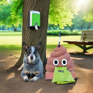Distributeur de sacs à déjections canines pour chiens, distributeur de sacs à crottes pour chiens en extérieur, support pour sacs à crottes pour chiens - Product Image 1