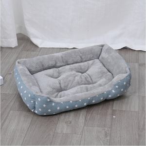 Cama para mascotas de lino y algodón para todas las estaciones, madera/plástico/espuma con patrón de animales, alfombrilla para perros/gatos/sofá para dormir - Product Image 5