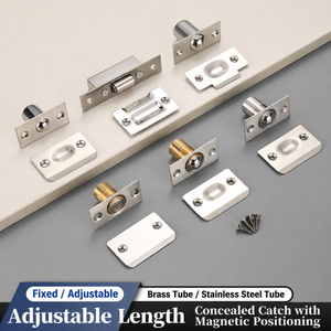 Loquet de porte magnétique dissimulé réglable en acier inoxydable avec tube en laiton pour portes en bois - Product Image 5