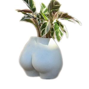 Vase en résine moderne de style art populaire écologique, pot de fleurs en forme de corps <span class=keywords><strong>sexy</strong></span> avec trous de drainage, organisateur de jardin et de maison - Product Image 4