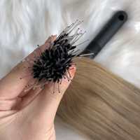 Extensions de cheveux humains naturels brésiliens Remy de haute qualité, double épaisseur, pointe nano, micro-perles, vierges brutes
