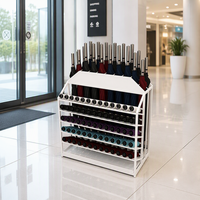 Support de Présentation Commercial Personnalisé Grande Capacité pour Parapluies, Présentoir de Sol en Métal avec Plateau Récupérateur d'Eau pour Hall d'Hôtel