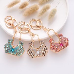 Luxury Rhinestone Handbag Keychain Zinc Alloy Fashion Carabiner Charm Irregular Shape Bling Jewelry Accessory - Product Image 1