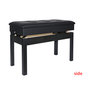 Silla de <span class=keywords><strong>Piano</strong></span> Doble BA-223 de HEBIKUO Factory Outlet, Altura Ajustable, Fácil de Limpiar, de Cuero, Cómoda, con Librero - Product Image 1