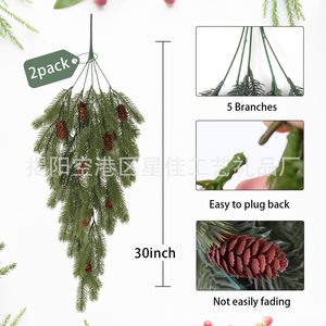 Guirlandes de sapin de Noël artificielles Xingjia, 30-100 cm, bouquet de verdure artificielle pour décorations de maison et de patio - Product Image 5