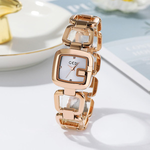 Reloj de Cuarzo de Alta Gama para Mujer con Correa de Acero Inoxidable, Movimiento Mecánico, Caja Trasera Resistente, Elegante, Hecho en China - Product Image 2