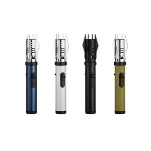 KL-002 Powerful Red Flame Zinc Alloy Torch Lighter Adjustable Rotatable Jet Flame Long <b>Pen</b> Refillable Eco-Friendly for Camping - Product Image 5