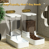 Distributeur automatique de nourriture pour animaux de compagnie, fontaine à eau pour chat, bol pour chien, distributeur d'eau et de nourriture pour chien de taille moyenne, bac de rangement en PP, capacité de 3,8 L