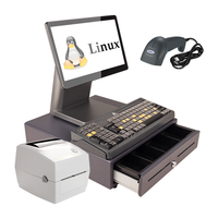 Système de point de vente (PDV) pour restaurants, système de point de vente (PDV) OEM pour Windows, tout-en-un tactile avec imprimante, processeur Core i5/i3, PC de bureau pour magasin