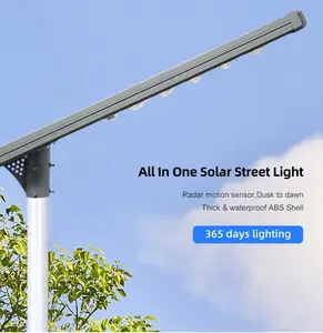HUAYING yüksek kaliteli alüminyum Ip65 su geçirmez sokak lambası açık yol lambası 45W 65 W 80W 100W LED güneş enerjili sokak ışığı