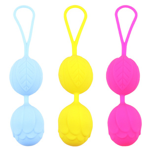 Jouets sexuels, boules <span class=keywords><strong>de</strong></span> Kegel en silicone rose pour resserrer le vagin, boules d'exercice pour femmes - Product Image 1