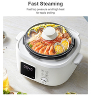 Olla Eléctrica HY en Oferta, Multifuncional, Automática, de Gran Capacidad, Inteligente, Antiadherente, Digital, para Cocinar Arroz, 4L