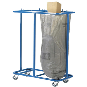 JH-Mech Simple Setup Heavy Duty Castor Wheels Metal Steel Frame Mail Sack And <strong>Post</strong> Bag <strong>Holder</strong> - Product Image 3