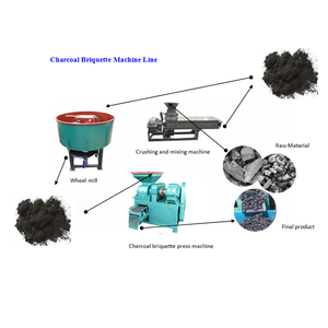 Zuckerrohr Bagasse kleine Holz Sägemehl Holzkohle Kohle Brikett Maschine Extruder Grill Brikett ier maschine - Product Image 4