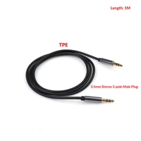 Câble audio stéréo Hi-Fi AUX 3,5 mm double blindage PVC anti-bruit plaqué or cuivre sans oxygène 26AWG 3 pôles/TRS pour lecteur DVD