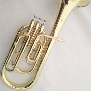 Vente en gros/OEM/prix d'usine laiton populaire Instrument occidental débutants trois cor ténor droit mi bémol natation or étudiant adulte musique bugle - Product Image 3