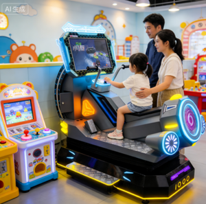 <span class=keywords><strong>Lancha</strong></span> <span class=keywords><strong>Rápida</strong></span> de Juego - Controles Dobles, Pantalla con Iluminación, Metal, Múltiples Jugadores, Equipo de Arcade Interactivo, Entretenimiento Interior - Product Image 4