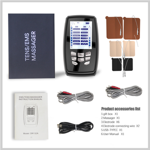 Appareil de Massage TENS EMS à Double Canal avec Électrodes pour Soulager la Douleur au Genou et Entraînement EMS - Product Image 6