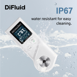 Refratômetro Digital DiFluid PU Basic <span class=keywords><strong>0</strong></span>-35% à Prova d'Água, Refratômetro Portátil Automático para Medição de Sucos, Frutas, Bebidas e Alimentos - Product Image 5
