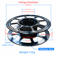 Bobine vide de filament d'imprimante 3D 1 kg, bobine en plastique, consommables, bobine d'enroulement, bobine industrielle de haute qualité pour PLA