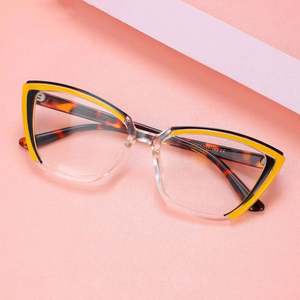 Gafas de Computadora TR90 Modernas 2023, Lentes Transparentes con Bloqueo de Luz Azul para Mujer, Monturas de Gafas Coloridas - Product Image 1