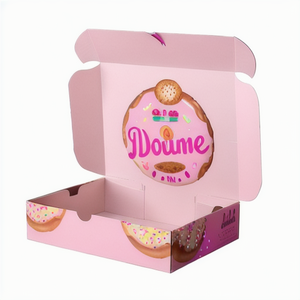 <strong>custom</strong> logo <strong>print</strong> bakery <strong>box</strong> cupcake <strong>box</strong> cheap paper <strong>donuts</strong> <strong>box</strong> chocolate packaging - Product Image 3