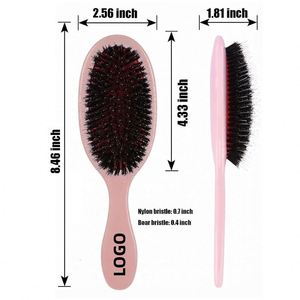 Brosse démêlante en nylon haute densité avec picots et poils de sanglier, coussin élastique, ensemble de peignes de massage, produits de toilettage personnel - Product Image 4