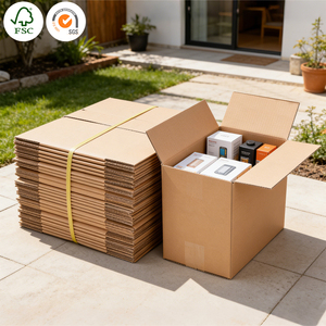 Boîtes d'expédition <span class=keywords><strong>en</strong></span> <span class=keywords><strong>carton</strong></span> ondulé imprimées sur mesure, directement de l'usine, cartons d'emballage écologiques multi-tailles pour les commandes <span class=keywords><strong>en</strong></span> gros - Product Image 1