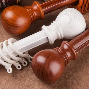 Hot sale Curtain Rod Wood Wood Aluminum Curtain Rod Poles And Track Wood Grain Forrail