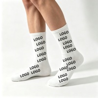 Chaussettes en coton peigné personnalisées avec logo jacquard, unisexes, de haute qualité, pour hommes, lot en gros