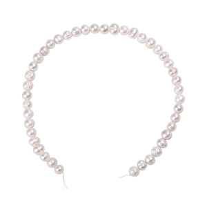 Perles d'eau douce en vrac de 9-10 mm, fabrication artisanale, perles à poinçonner pour collier DIY, accessoire avec cordon, vente en gros du fabricant - Product Image 5