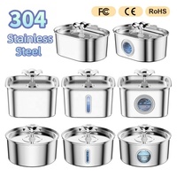 Grande fontaine d'eau pour animaux de compagnie 13L Distributeur d'eau pour chiens en acier inoxydable Fontaine d'eau pour animaux de compagnie silencieuse pour chiens